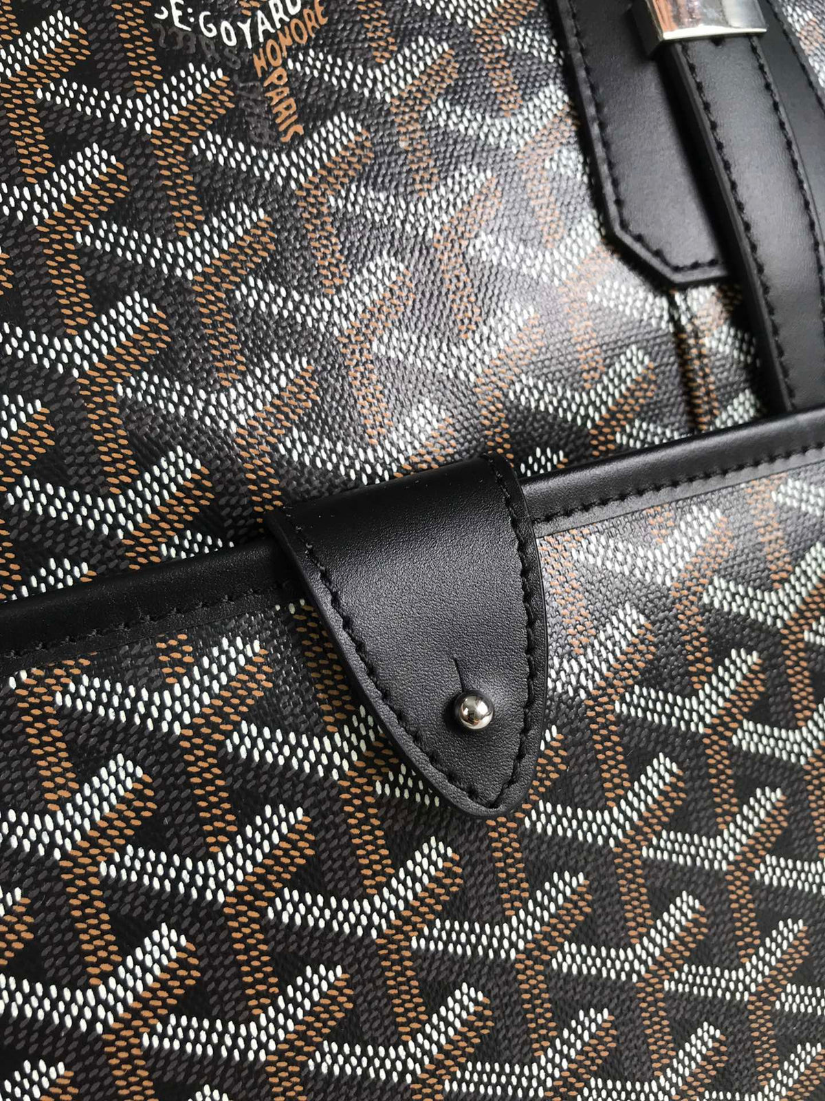 AMBASSADE DOCUMENT CASE 35 IN BLACK GOYARDINE CANVAS