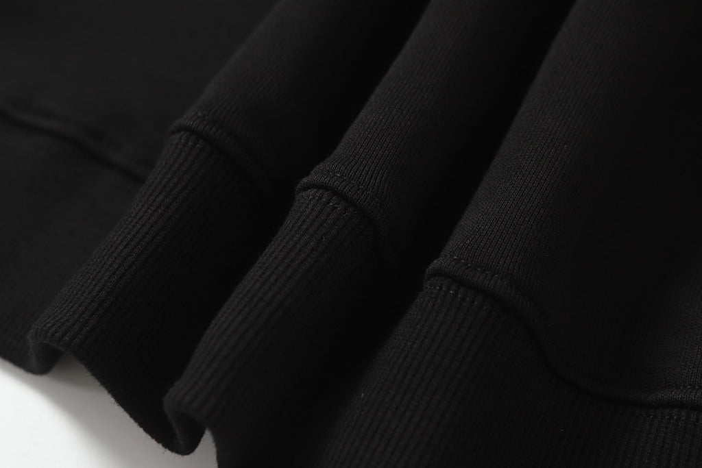 Chrome-Hearts Rhinestone Horseshoe Hoodie - Black Gothic Streetwear Sweatshirt 2601