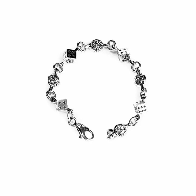 Chrome-Hearts DICE AND CROSSBALL BRACELET -4