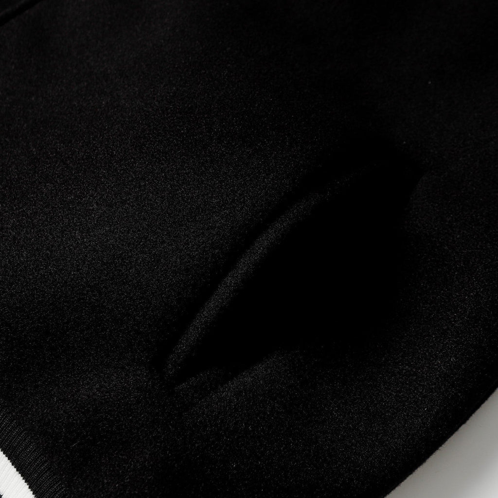 Chrome-Hearts Varsity Jacket - Black White Gothic Baseball Coat 2206