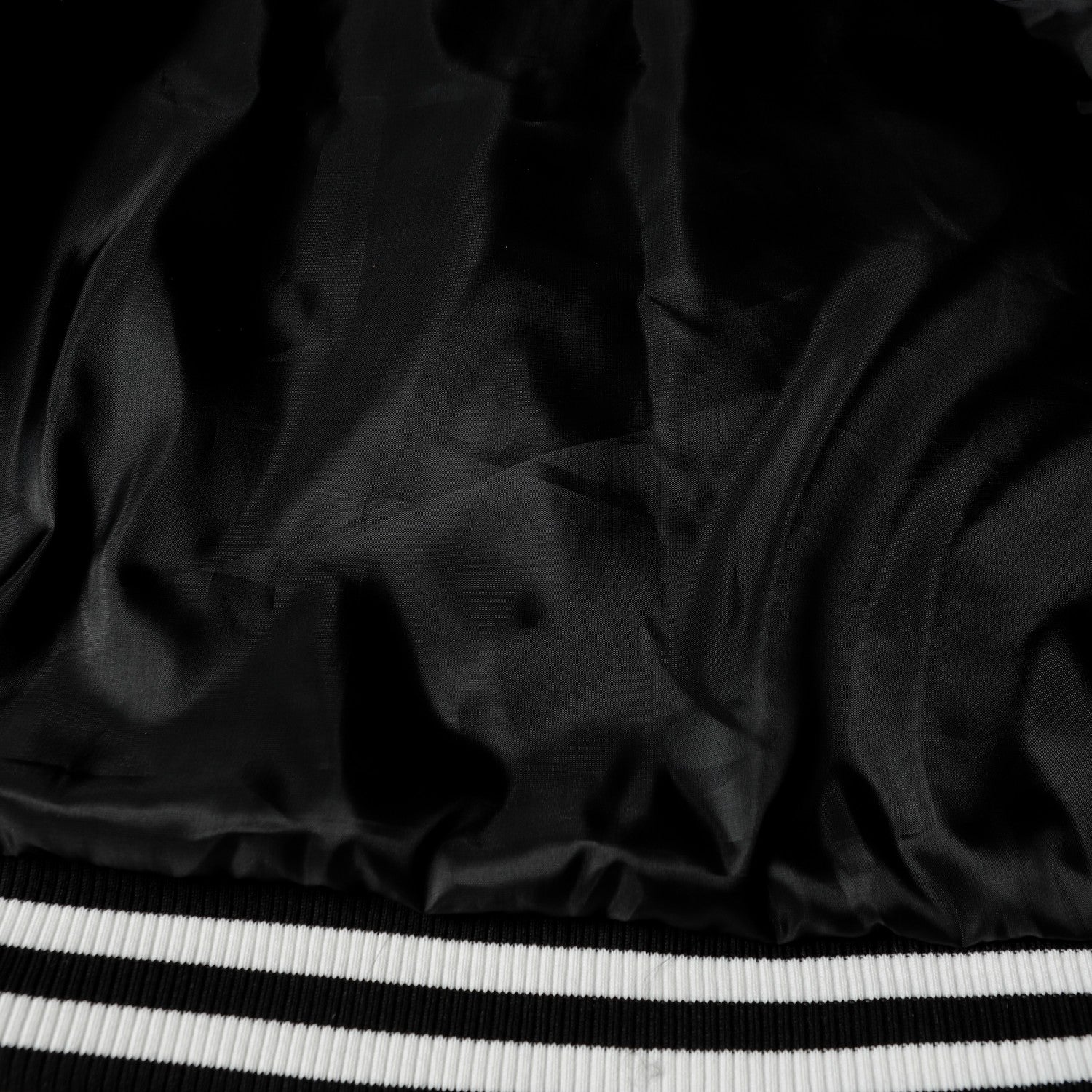 Chrome-Hearts Layered Cross Varsity Jacket - Black White Street Style Outerwear 2208