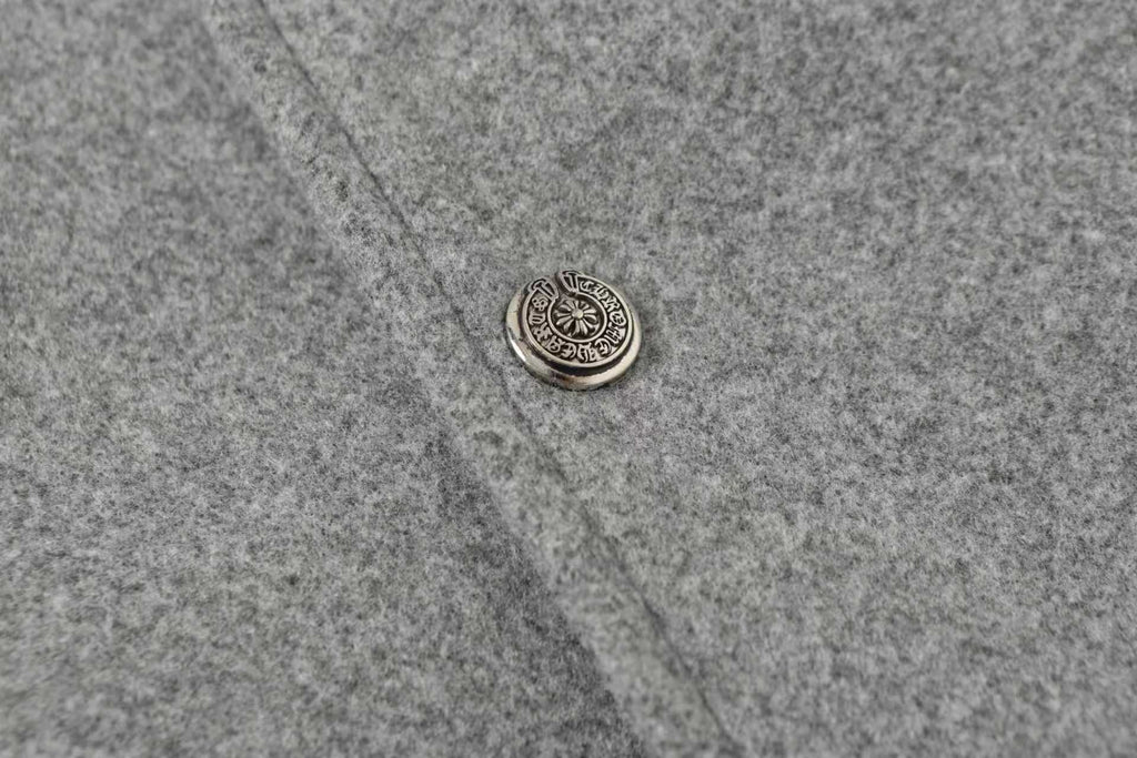 Chrome-Hearts Multi Cross Varsity Jacket - Grey Black Street Jacket 2215