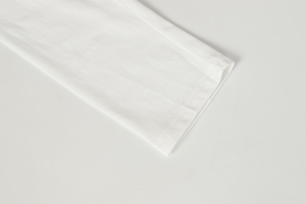 Chrome-Hearts Logo Flag Long Sleeve Tee - Black White Gothic Street T-Shirt K2126